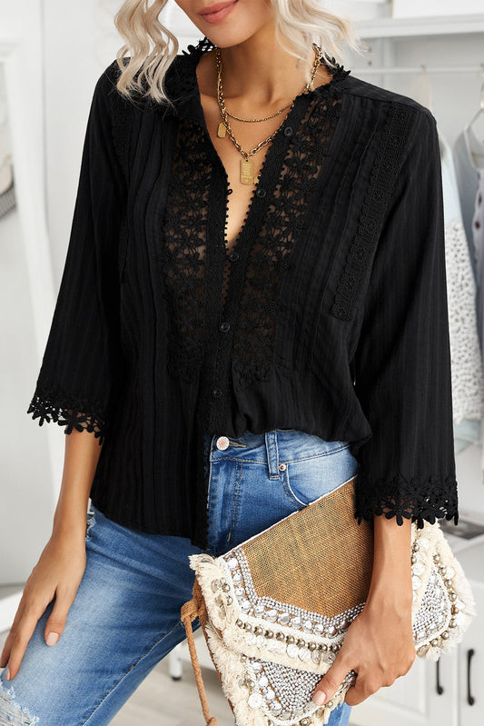 Sweet Mary Crochet Lace Top